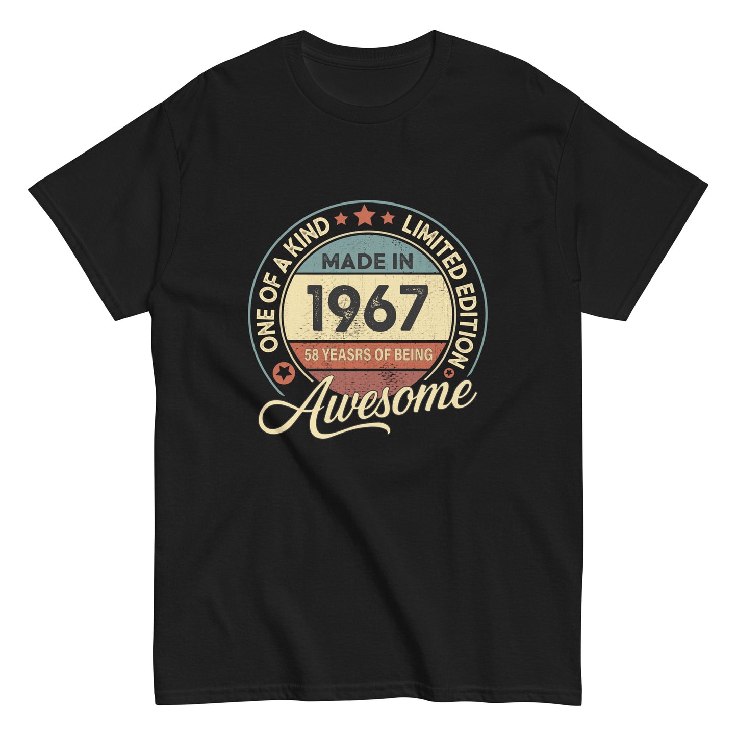 BORN IN 1967 58 YEARS BEING AWESOME PREMIUM BUY 1 GET 1 T-SHIRT