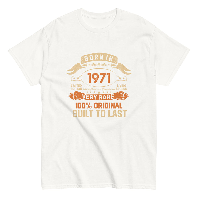 BORN IN 1971 LIMITED EDITION PREMIUM QUALITY T-SHIRT Buy 1 Get 1 Free