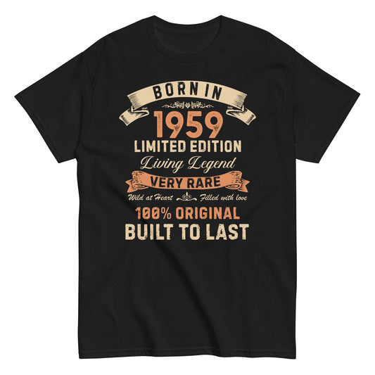 Born In 1959 65 Years Limited Edition Birthday T-shirt