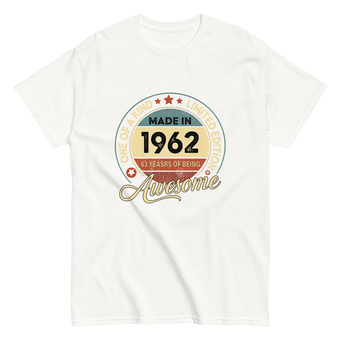 BORN IN 1962 63 YEARS BEING AWESOME PREMIUM BUY 1 GET 1 T-SHIRT