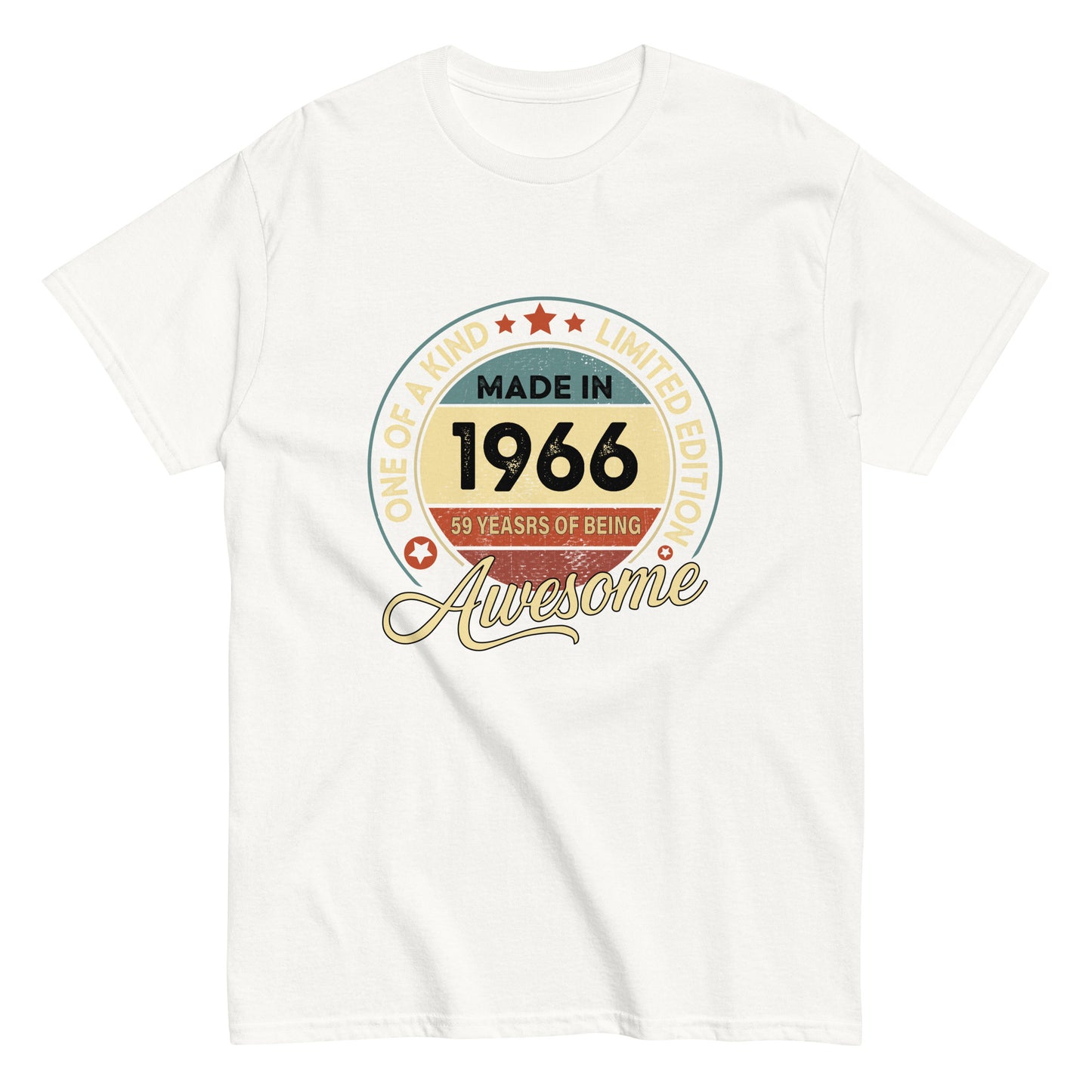 BORN IN 1966 59 YEARS BEING AWESOME PREMIUM BUY 1 GET 1 T-SHIRT